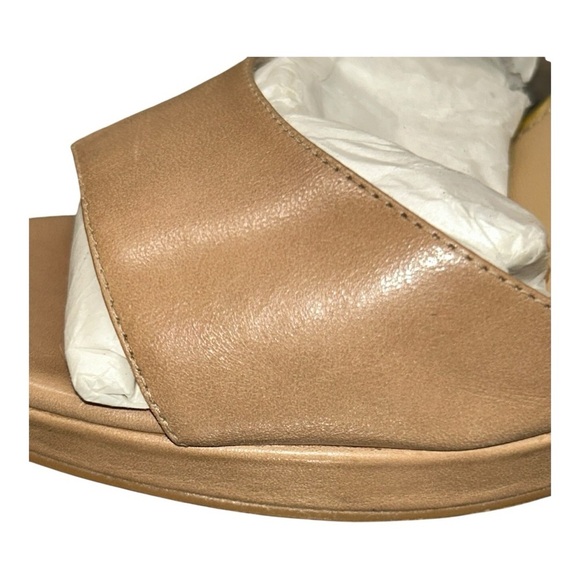 MICHAEL KORS BELLE SANDAL leather Sz 9M Platform Pumps Tan, Brown Women's Heels - Picture 15 of 16